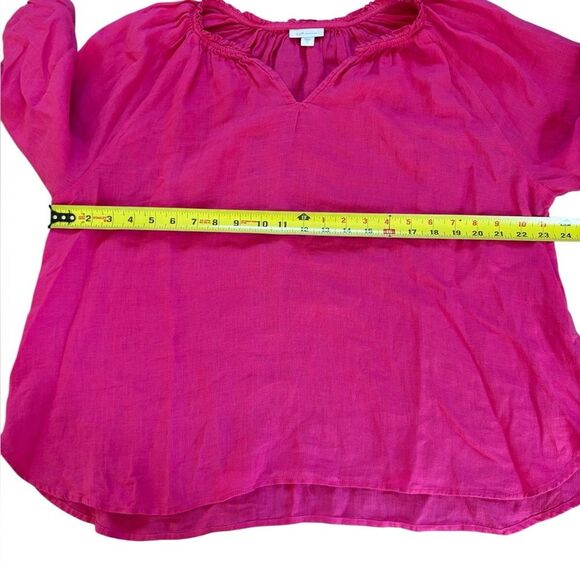 J Jill Love Linen Blouse Top Peasant Boho Relaxed Fit Bundle Of 2 Womens Large - Picture 14 of 15